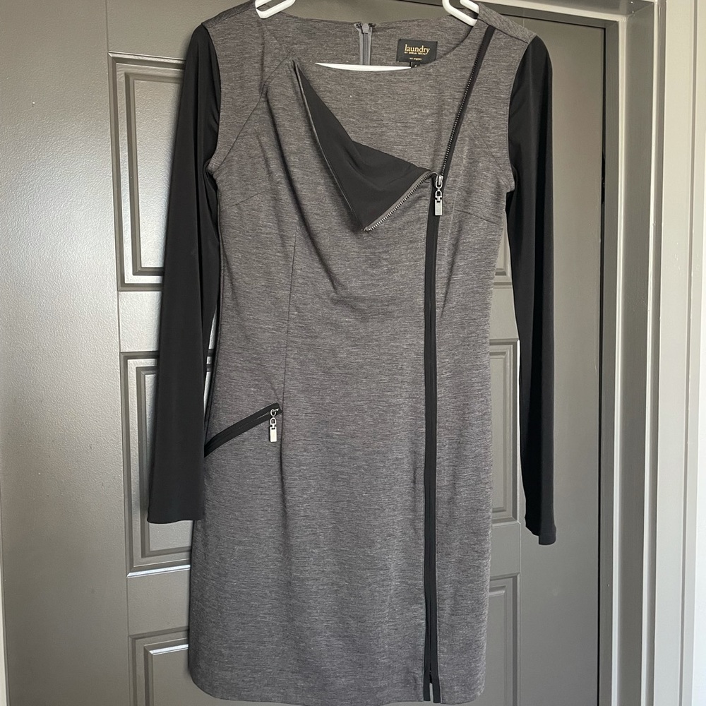 Laundry grey and black dress